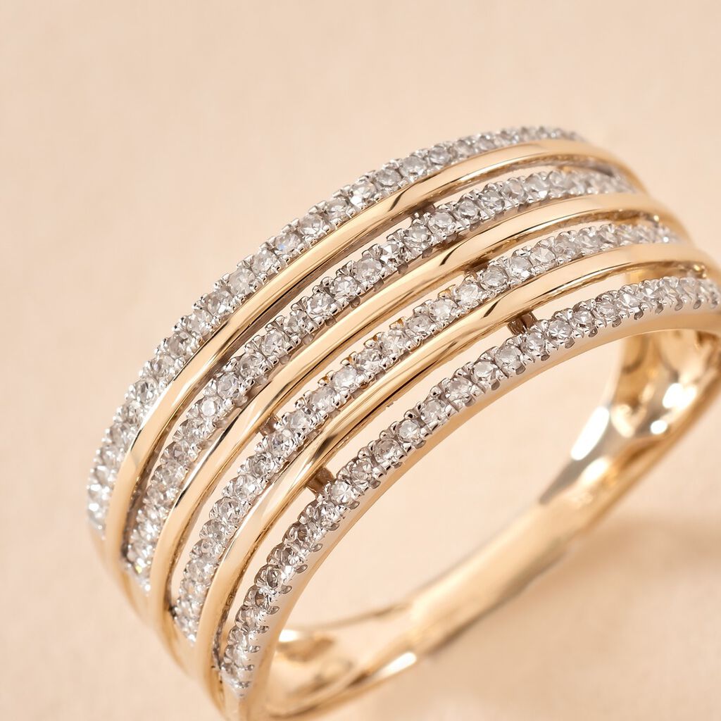 Bague Rayanna Or Jaune Diamant - Bagues avec pierre Femme | Histoire d’Or