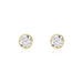 Boucles D'oreilles Puces Franze Or Jaune Oxyde De Zirconium - Clous d'oreilles Femme | Histoire d’Or