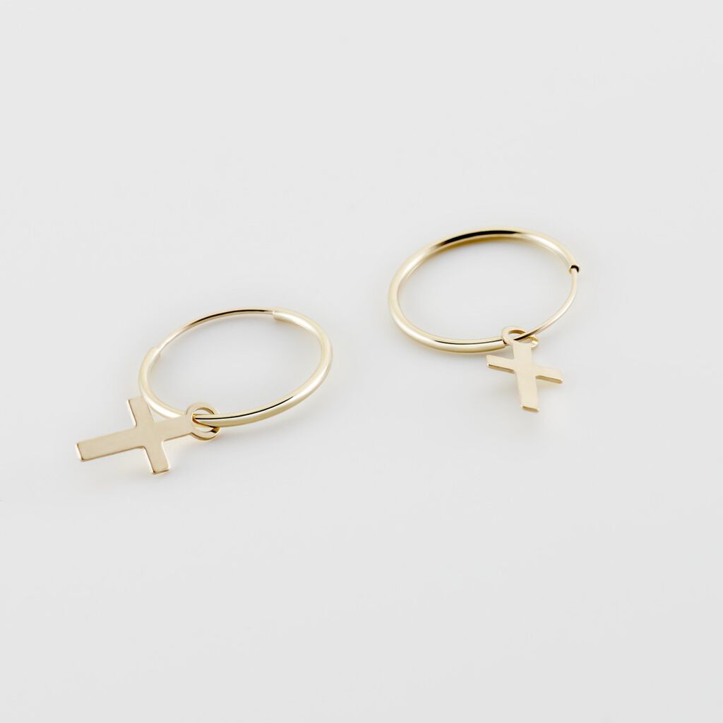 Cr&eacute;oles Belita Or Jaune - Boucles d'oreilles cr&eacute;oles Femme | Histoire d&rsquo;Or