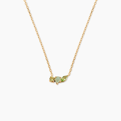 Collier Jasmee Plaque Or Jaune Aventurine Oxyde De Zirconium - Colliers Femme | Histoire d’Or