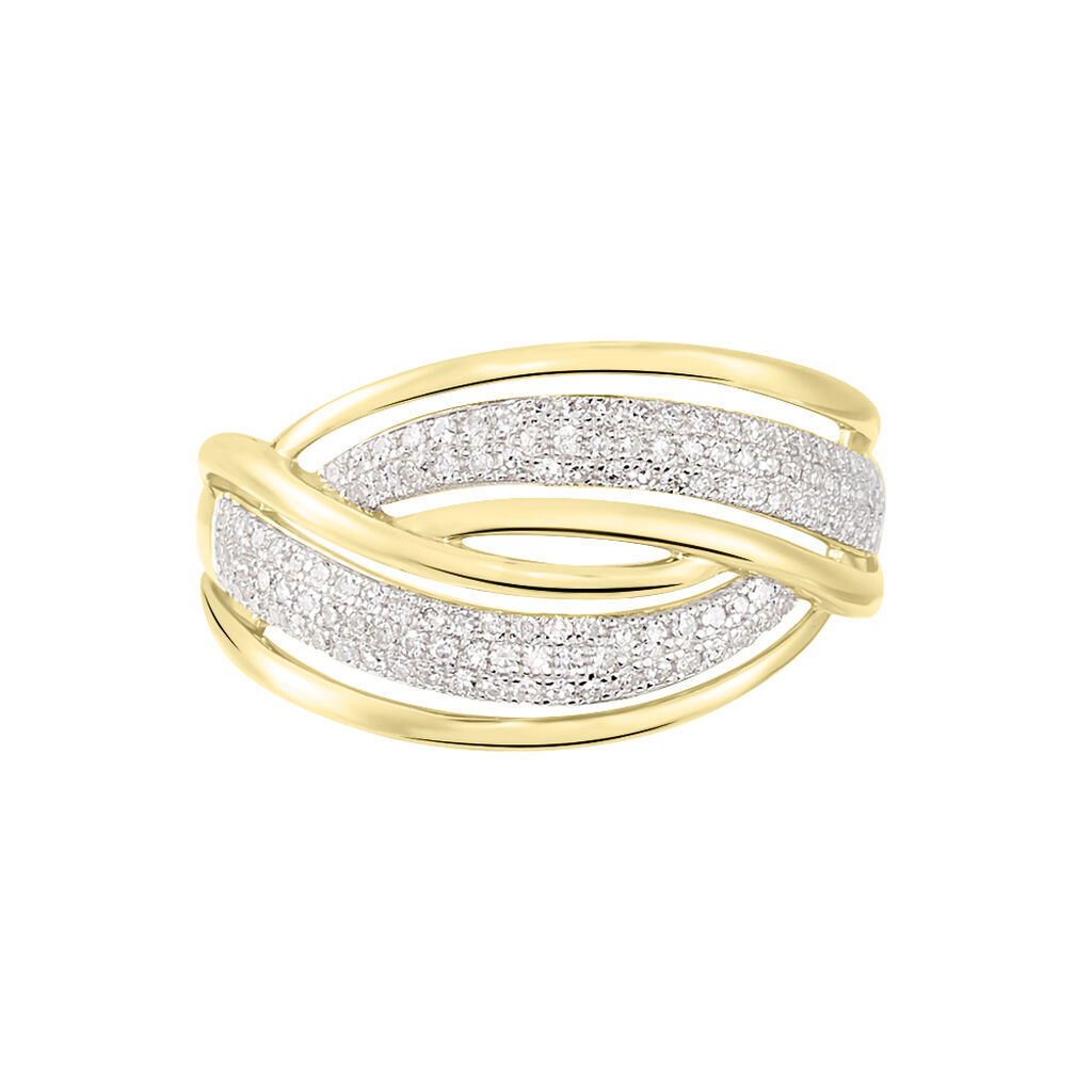 Bague Enora Or Jaune Diamant - Bagues avec pierre Femme | Histoire d’Or