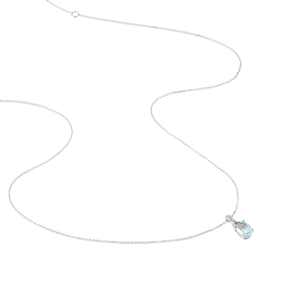 Collier Audea Or Blanc Topaze Et Oxyde De Zirconium - Colliers Femme | Histoire d’Or