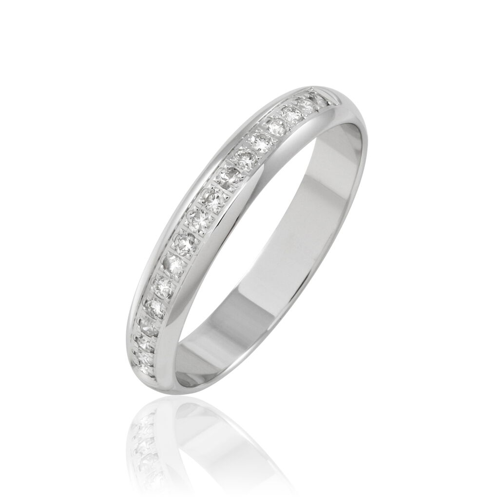 Alliance Vannie Or Blanc Diamant - Alliances Femme | Histoire d’Or