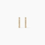Boucles D'Oreilles Puces Priscilla Argent Dor&eacute; A L'Or 750/1000 Oxyde De Zirconium - Boucles d'oreilles fantaisie Femme | Histoire d&rsquo;Or