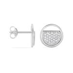 Boucles D'oreilles Puces Laetizia Clara Argent  Oxyde De Zirconium - Boucles d'oreilles fantaisie Femme | Histoire d&rsquo;Or