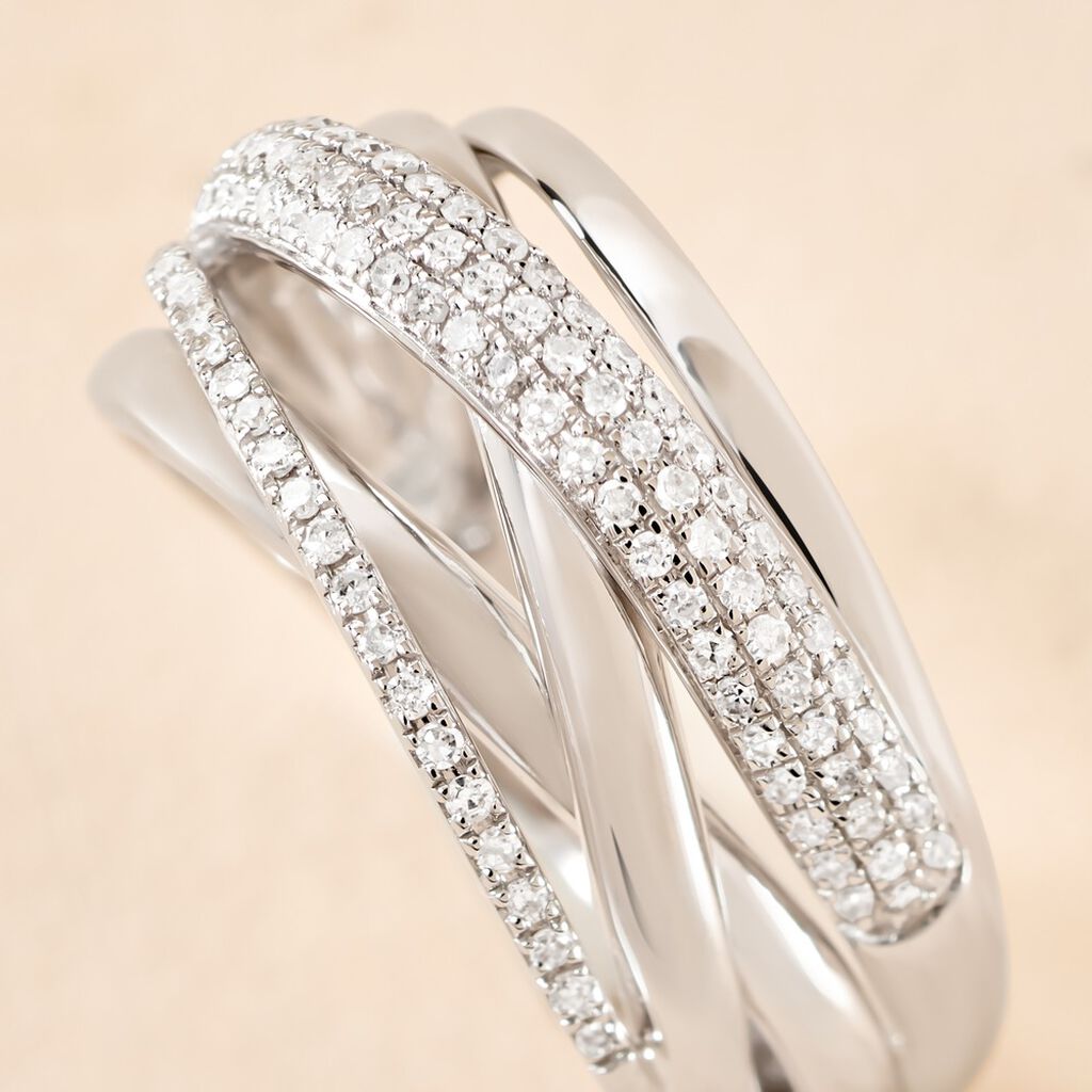 Bague Elodea Or Blanc Diamant - Bagues avec pierre Femme | Histoire d&rsquo;Or