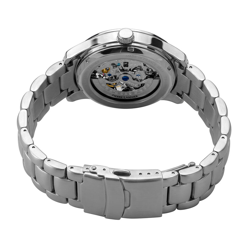 Montre Pierre Lannier Lannier Skeletom Bleu - Montres m&eacute;caniques Homme | Histoire d&rsquo;Or