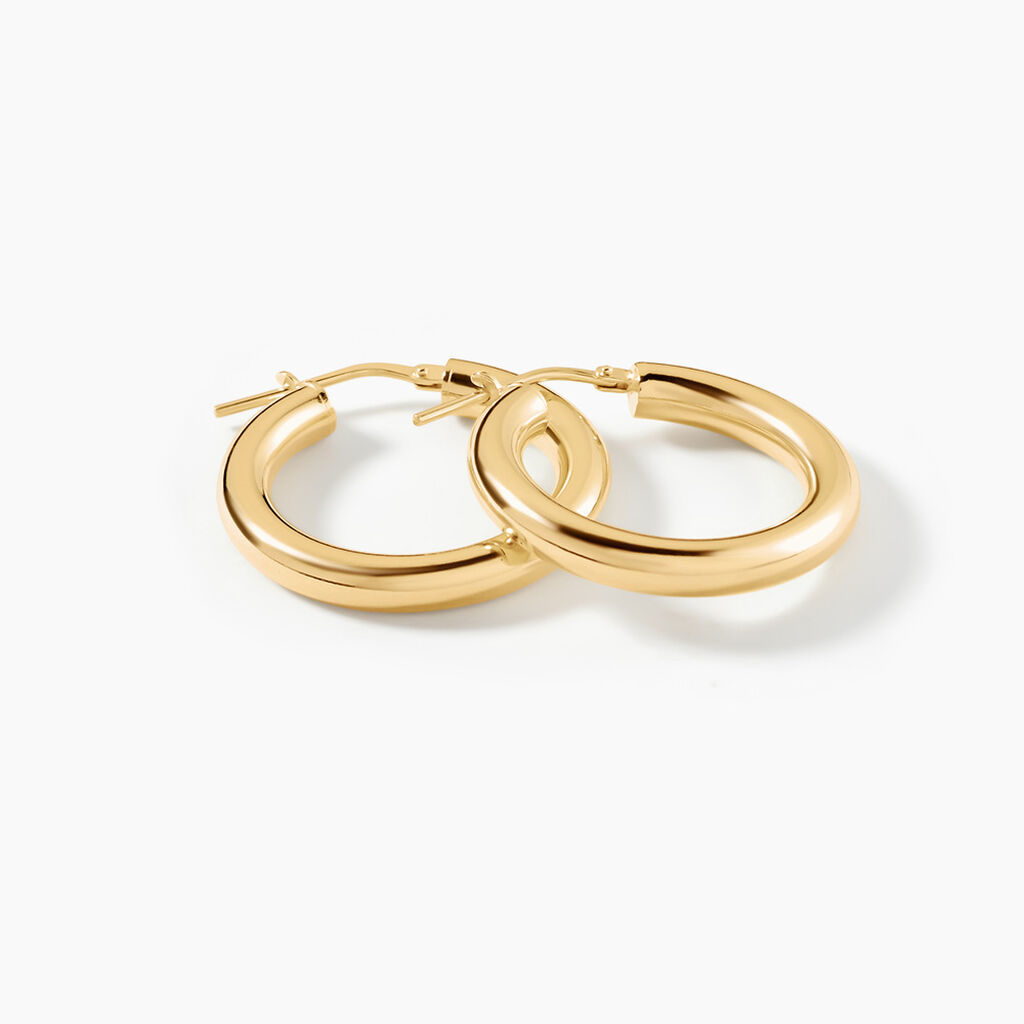 Cr&eacute;oles Chucho Argent Dor&eacute; A L'Or 750/1000 - Boucles d'oreilles cr&eacute;oles Femme | Histoire d&rsquo;Or