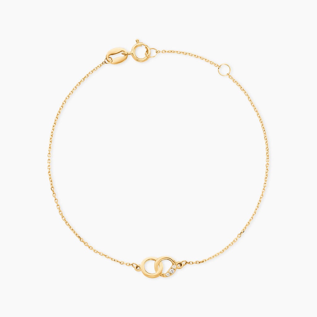 Bracelet Basant Or Jaune Oxyde De Zirconium - Bracelets Femme | Histoire d&rsquo;Or
