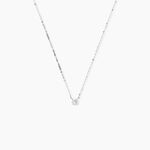 Collier Ponama Or Blanc Oxyde De Zirconium - Colliers Femme | Histoire d&rsquo;Or