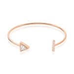 Bracelet Jonc Smita Argent Rose Oxyde De Zirconium - Bracelets joncs Femme | Histoire d&rsquo;Or