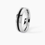 Bague Celian Acier Blanc Sans Pierre - Bagues fantaisie Homme | Histoire d&rsquo;Or