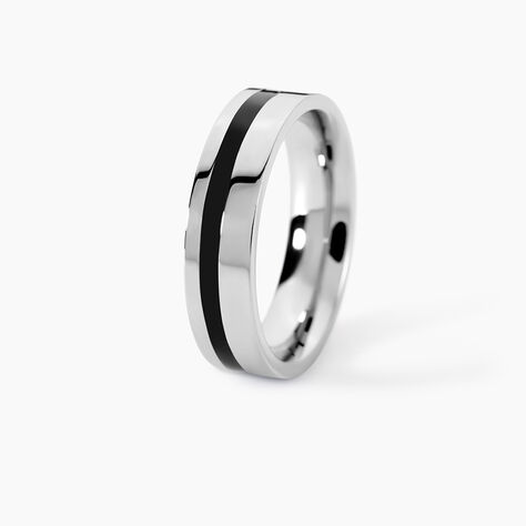 Bague Celian Acier Blanc Sans Pierre - Bagues fantaisie Homme | Histoire d&rsquo;Or