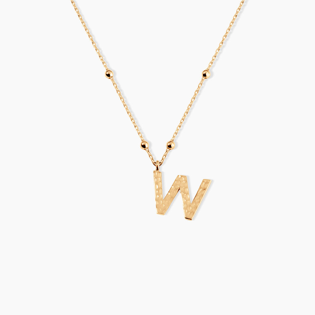 Collier Plaqu&eacute; Or Jaune Lettra - Bijoux sans pierre Femme | Histoire d&rsquo;Or