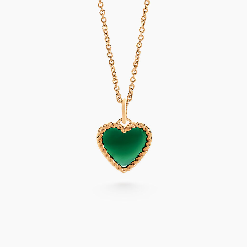 Collier Par Amour Plaque Or Jaune Agate - Colliers Femme | Histoire d’Or