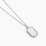 Collier Declaration Argent Blanc Oxyde De Zirconium - Colliers Femme | Histoire d&rsquo;Or