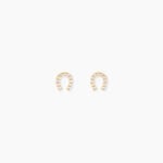 Boucles D'Oreilles Puces Bartholomaus Or Jaune Oxyde De Zirconium - Clous d'oreilles Femme | Histoire d&rsquo;Or