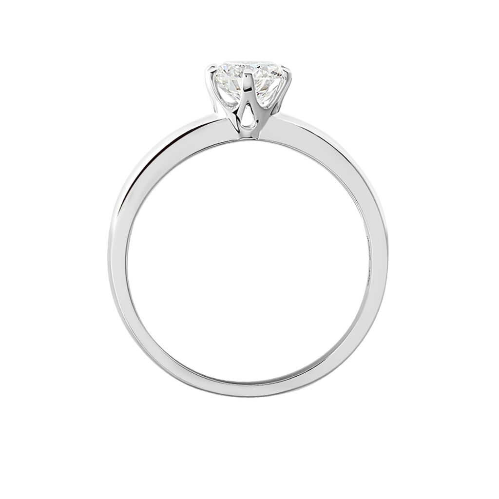 Bague Solitaire Natalia Or Blanc Diamant Synthetique - Bagues solitaires Femme | Histoire d’Or