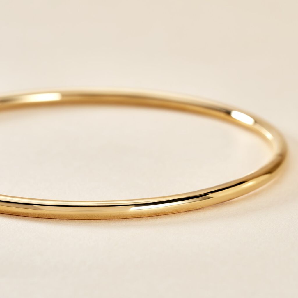 Bracelet Jonc Xylina Fil Rond Lisse Or Jaune - Bracelets joncs Famille | Histoire d&rsquo;Or