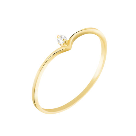 Bague Maye Or Jaune Diamant - Bagues avec pierre Femme | Histoire d’Or