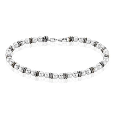 Bracelet Argent Venturin Email - Bracelets Homme | Histoire d’Or