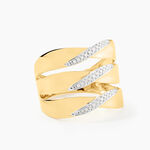 Bague Catharine 3 Rangs Or Jaune Diamant - Bagues avec pierre Femme | Histoire d&rsquo;Or