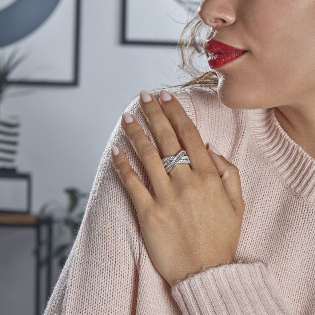 Bague Audon Argent Blanc Oxydes De Zirconium - Bagues avec pierre Femme | Histoire d’Or