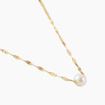 Collier Fliep Argent Dor&eacute; A L'Or 750/1000 Perle De Culture - Colliers Femme | Histoire d&rsquo;Or