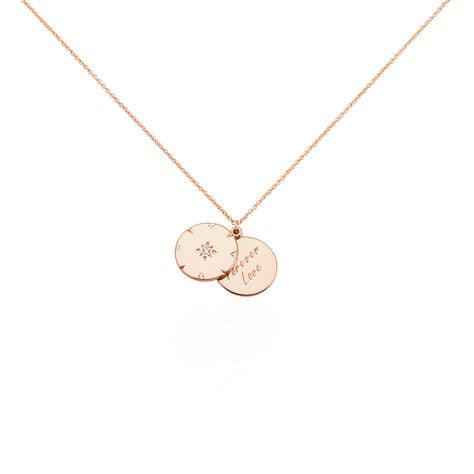 Collier Erinna Argent Rose Oxyde De Zirconium - Colliers fantaisie Femme | Histoire d’Or
