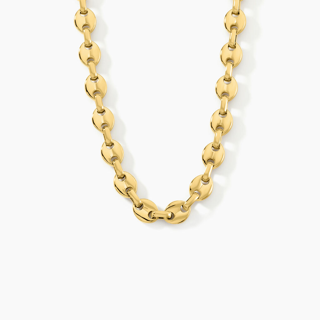 Collier Maille Acier Dor&eacute; Cadia - Chaines Homme | Histoire d&rsquo;Or