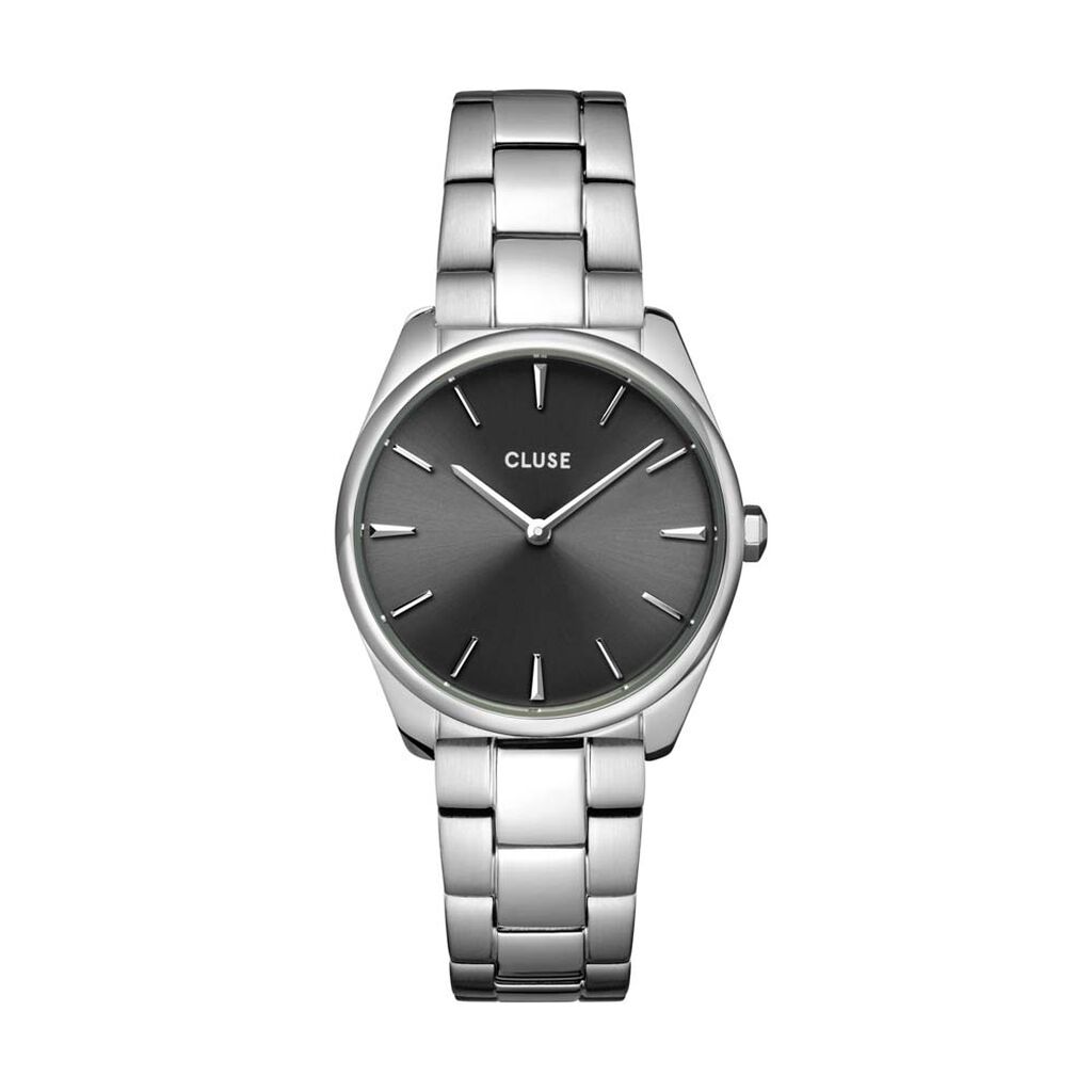 Montre Cluse Feroce Petite Acier Blanc - Montres Femme | Histoire d’Or