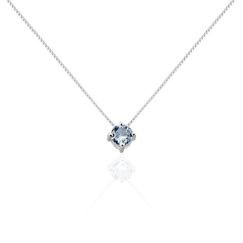 Collier Solitaire Argent Blanc Rio Santa Teresa Oxyde De Zirconium - Colliers fantaisie Femme | Histoire d’Or