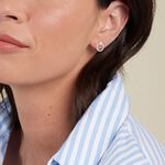 Boucles D'oreilles Puces Piety Or Jaune Perle De Culture Oxyde - Clous d'oreilles Femme | Histoire d&rsquo;Or