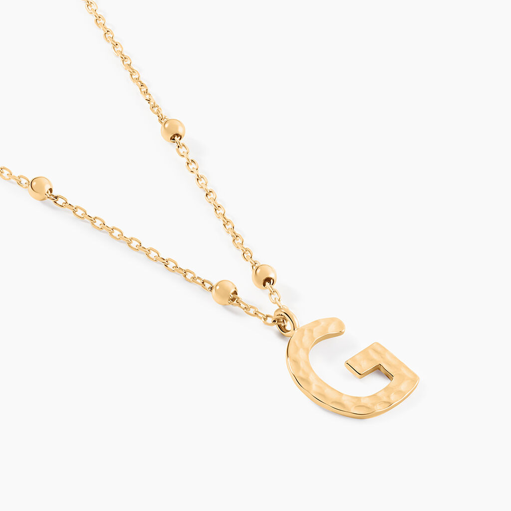 Collier Plaqué Or Jaune Lettra - Colliers fantaisie Femme | Histoire d’Or