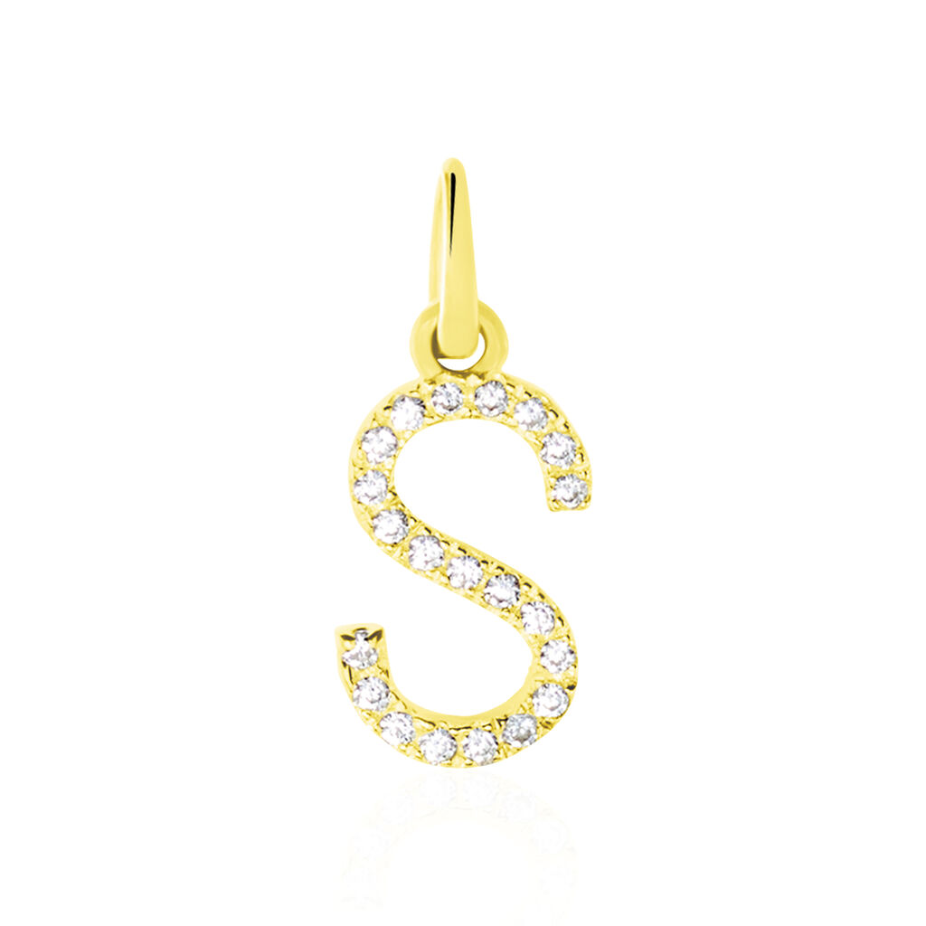 Pendentif Klementine Or Jaune Oxyde De Zirconium