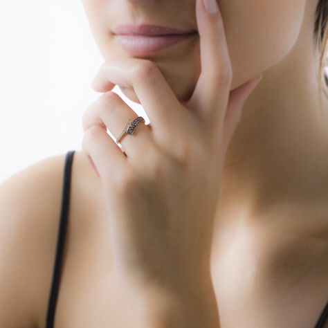 Bague Amelie Or Rose Rubis Et Diamant - Bagues avec pierre Femme | Histoire d’Or