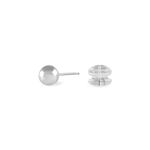 Boucles D'oreilles Puces Fidelia Boule Or Blanc - Clous d'oreilles Femme | Histoire d&rsquo;Or