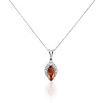 Collier Argent Blanc Enya Ambre - Colliers fantaisie Femme | Histoire d&rsquo;Or