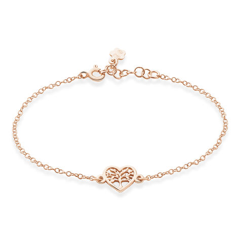 Bracelet Elwenn Argent Rose - Bracelets Coeur Femme | Histoire d’Or