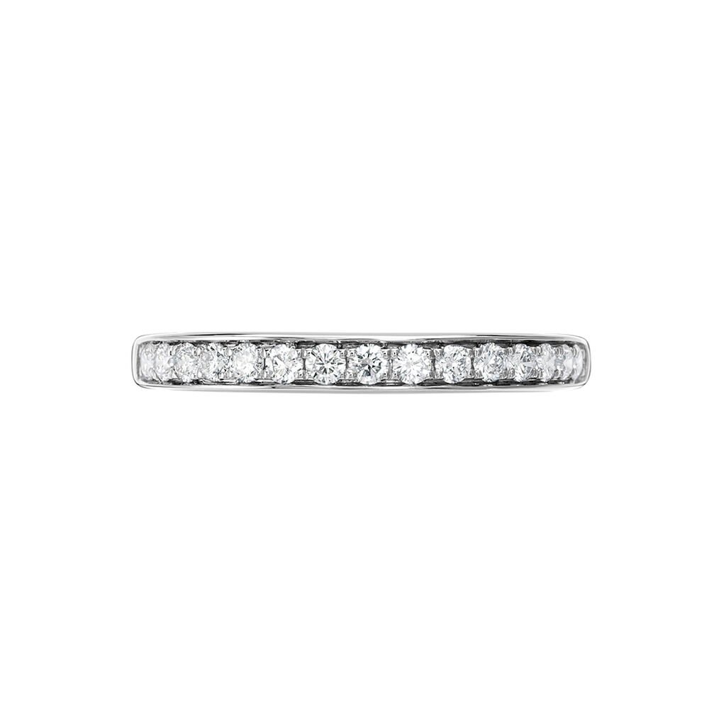 Demi Alliance Rhea Platine Blanc Diamant - Alliances Femme | Histoire d’Or