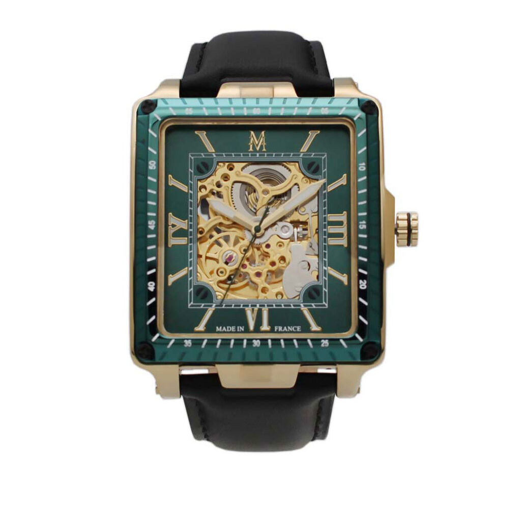 Montre Montignac Square Automatique Vert - Montres Homme | Histoire d’Or