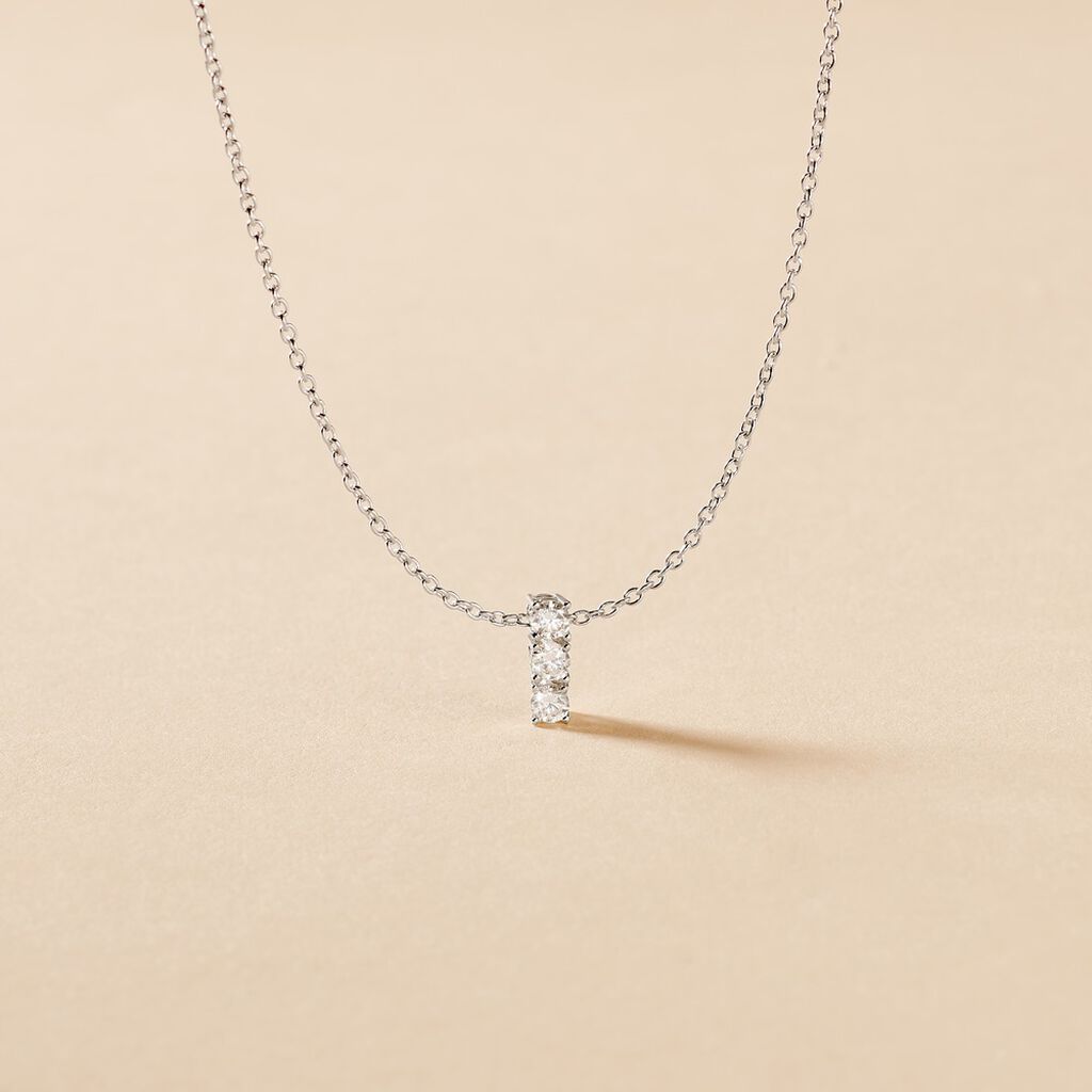 Collier Leala Argent Blanc Oxyde De Zirconium - Colliers fantaisie Femme | Histoire d’Or
