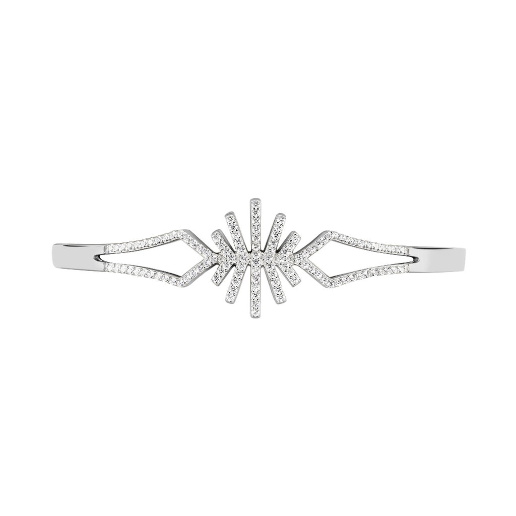 Bracelet Jonc Neli Argent Blanc Oxyde De Zirconium - Bracelets joncs Femme | Histoire d’Or