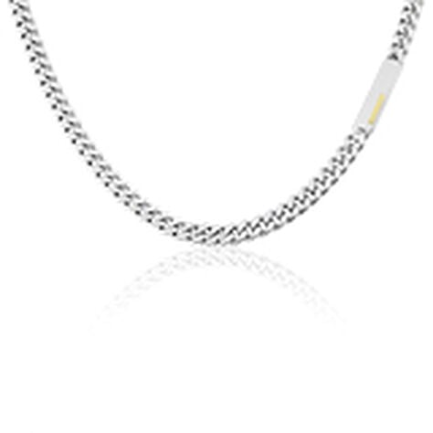 Collier Jourdan Olympe Acier Blanc - Colliers Homme | Histoire d&rsquo;Or