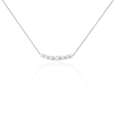 Collier Monique Argent Blanc Oxyde De Zirconium - Colliers fantaisie Femme | Histoire d’Or