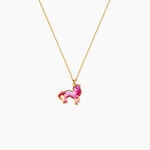 Collier Fantasia Cheval Argent Dor&eacute; A L'Or 750/1000 - Bijoux sans pierre Enfant | Histoire d&rsquo;Or