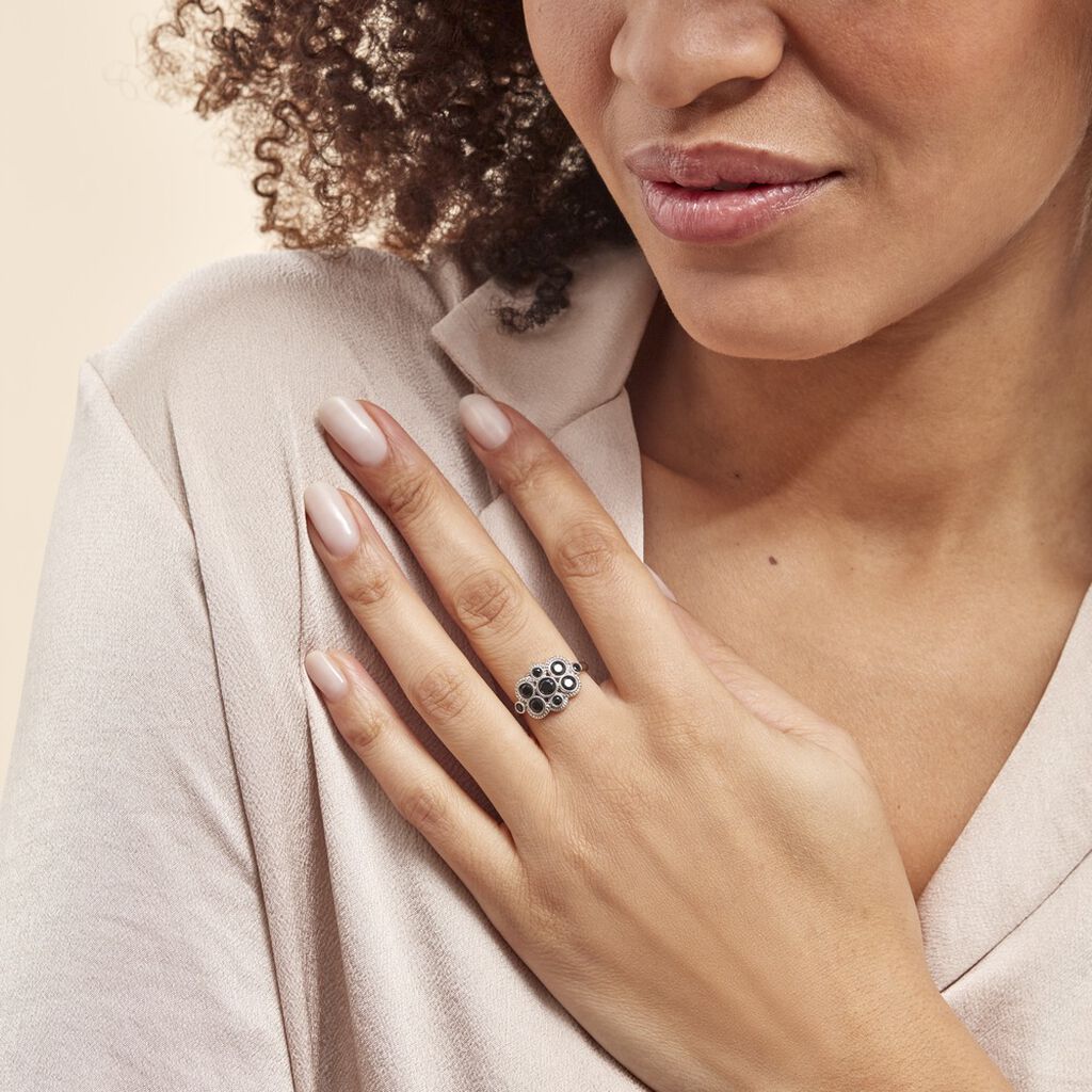 Bague Argent Boulonnaise Oxydes De Zirconium - Bagues avec pierre Femme | Histoire d’Or