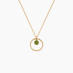 Collier Amalthea Plaqu&eacute; Or Dor&eacute; Aventurine Vert - Colliers fantaisie Femme | Histoire d&rsquo;Or