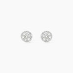 Boucles D'oreilles Puces Teani Or Blanc Diamant - Clous d'oreilles Femme | Histoire d&rsquo;Or