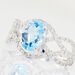 Bague Tina Or Blanc Topaze Et Oxyde De Zirconium - Bagues solitaires Femme | Histoire d’Or
